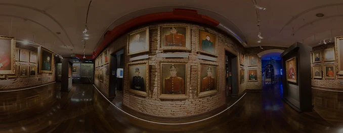 Sala del museo vista en el recorrido virtual 360°